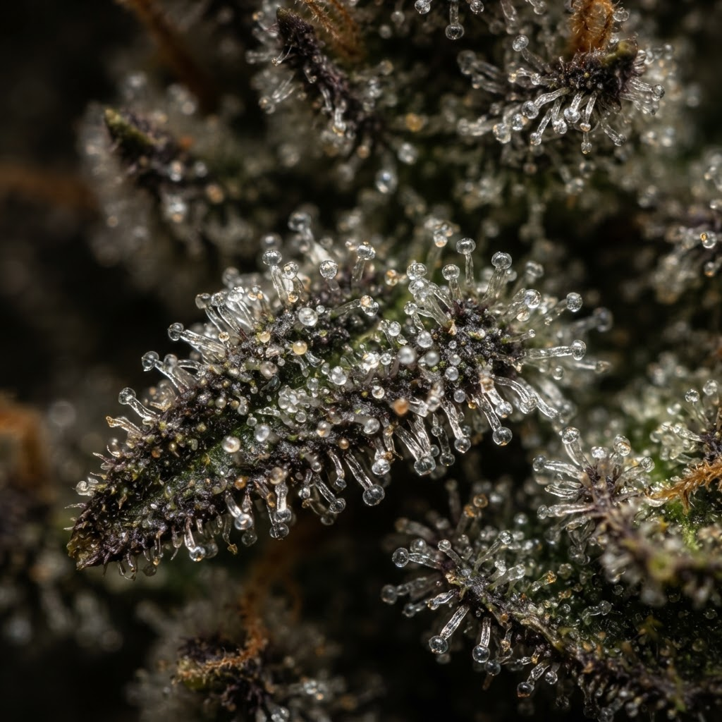 Popcorn Small Buds HPC 10g — Macro · tricomas
